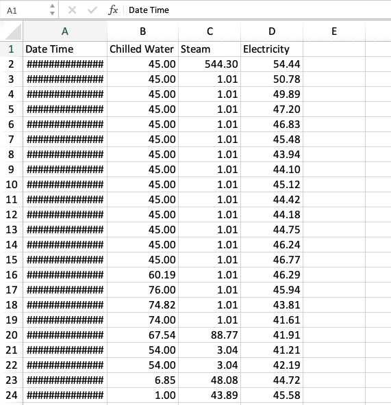 expanding columns in Excel